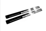 Chevrolet Camaro V E37 2009+ stainless steel LED door sill plates with Transformers logo