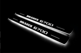 Mercedes G-Class W464 2018+ LED door sill plates in stainless steel with Brabus G700 logo