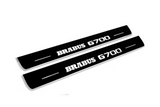 LED door sill plates stainless steel Mercedes G-Class W464 2018+ with Brabus G700 logo
