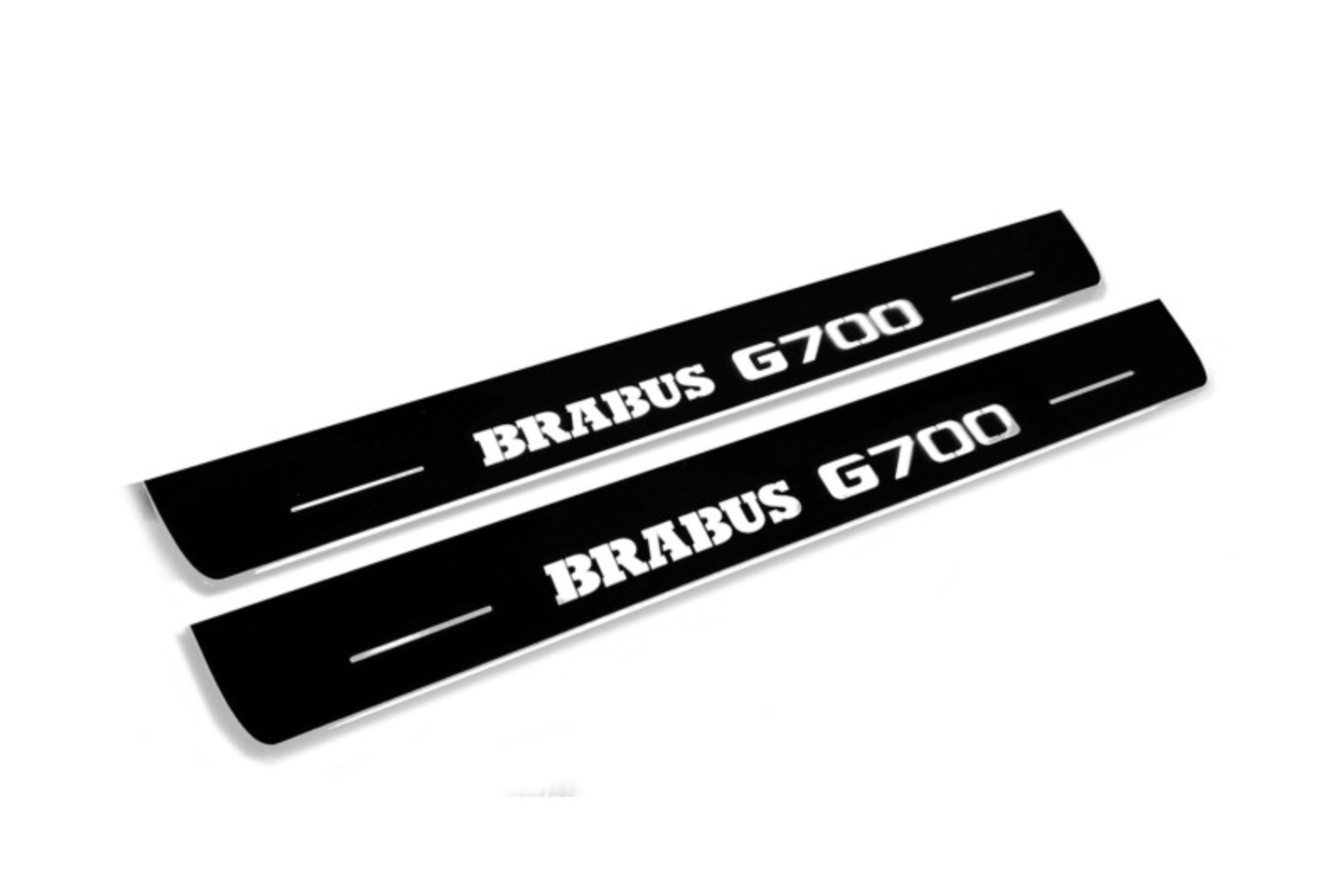 LED door sill plates stainless steel Mercedes G-Class W464 2018+ with Brabus G700 logo