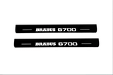 Mercedes G-Class W464 2018+ door sill plates in stainless steel with Brabus G700 logo