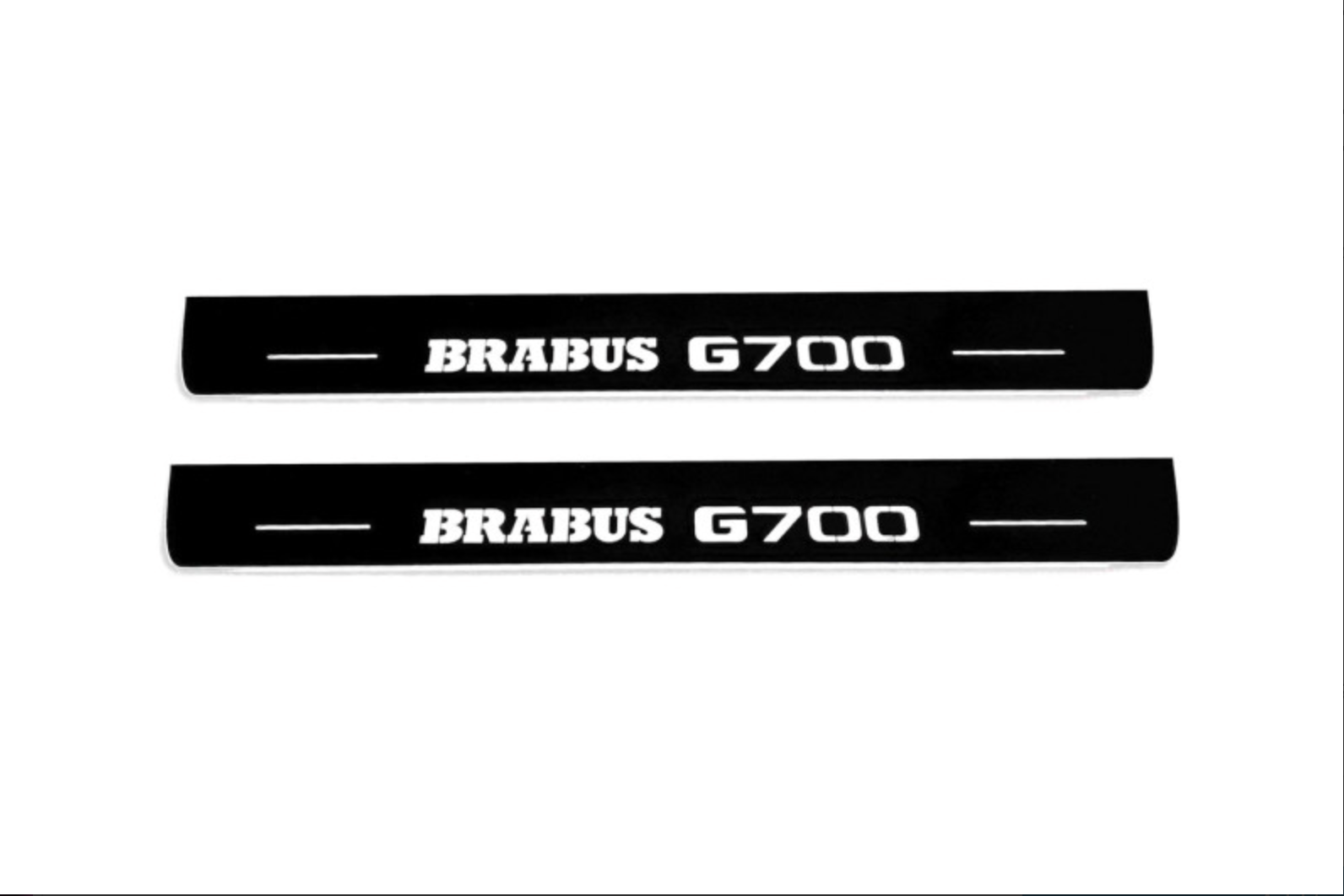 Mercedes G-Class W464 2018+ door sill plates in stainless steel with Brabus G700 logo