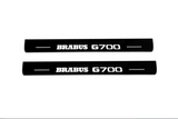 Mercedes G-Class W464 2018+ illuminated entry guards in stainless steel with Brabus G700 logo