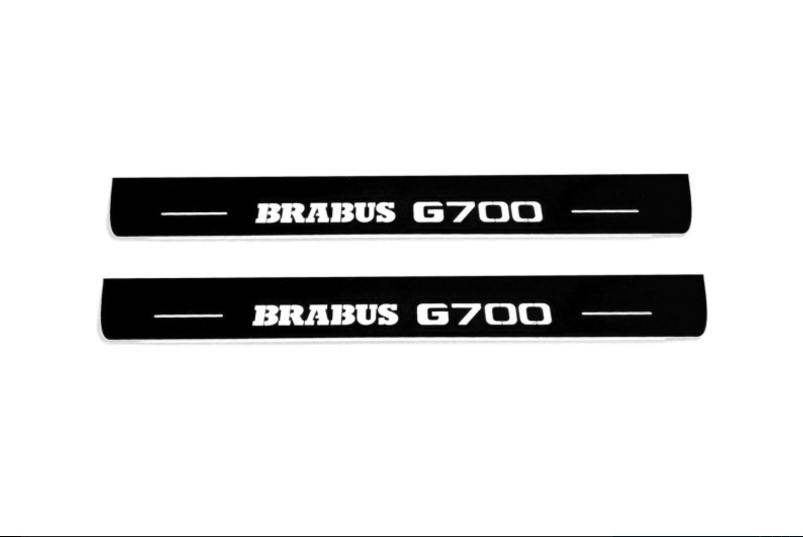 Mercedes G-Class W464 2018+ illuminated entry guards in stainless steel with Brabus G700 logo