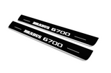 Mercedes G-Class W464 2018+ stainless steel LED door sill plates with Brabus G700 logo