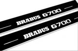 Mercedes G-Class W464 2018+ entry guards in stainless steel with Brabus G700 logo