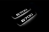 stainless steel LED door sill plates for Mercedes G-Class W464 2018+ with Brabus G700 logo