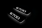 Mercedes G-Class W464 2018+ stainless steel illuminated entry guards with Brabus G700 logo