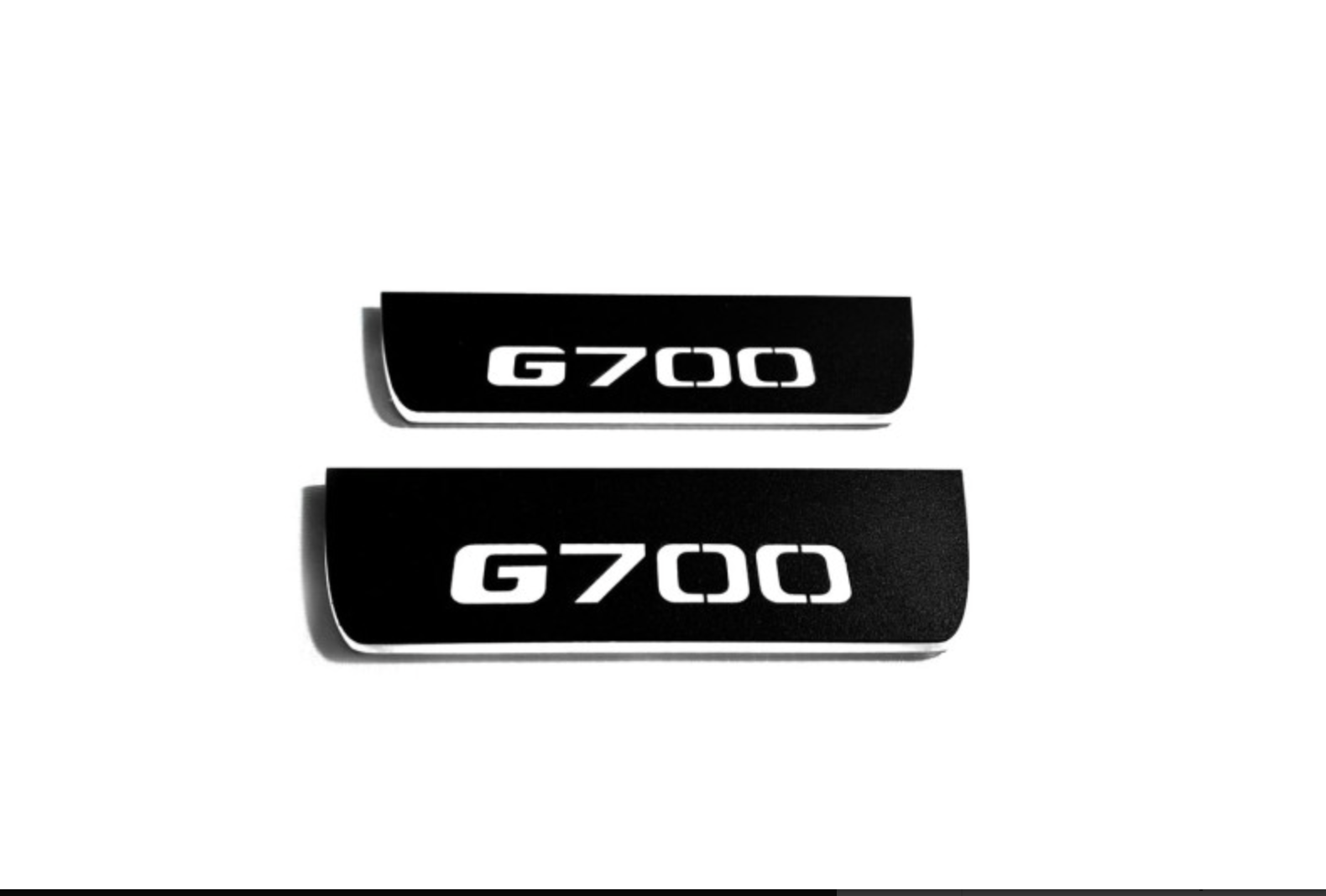 Mercedes G-Class W464 2018+ LED door sill plates stainless steel with Brabus G700 logo