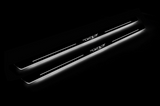 RAM 1500 V 2019+ stainless steel illuminated door sill protectors with Illuminated TRX logo