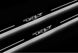 RAM 1500 V 2019+ stainless steel illuminated door sill protectors with Illuminated TRX logo