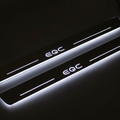 Illuminated LED Door Sill Tread Plates Mercedes EQC 2019+ With EQC Logo Mercedes Led Door Sills opdesign