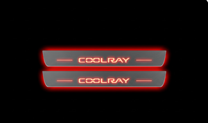 Geely Coolray 2020+ LED Door Sills Illuminated Scuff Coolray Logo Stainless Steel Entry Guards Door Sills Decoin