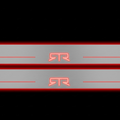 Illuminated LED Door Sill Tread Plates Ford Mustang VII 2023+ With RTR Logo Ford Led Door Sills opdesign