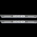 Illuminated LED Door Sill Tread Plates Tesla Model S 2012+ With 100D Logo Tesla Led Door Sills decoinfabric