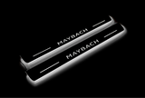 LED door sill plates Mercedes GLS II X167 2019+ stainless steel with Maybach logo