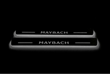 Mercedes GLS II X167 2019+ LED door sill plates stainless steel with Maybach logo