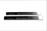 LED door sill plates for Mercedes GLS II X167 2019+ stainless steel with Maybach logo