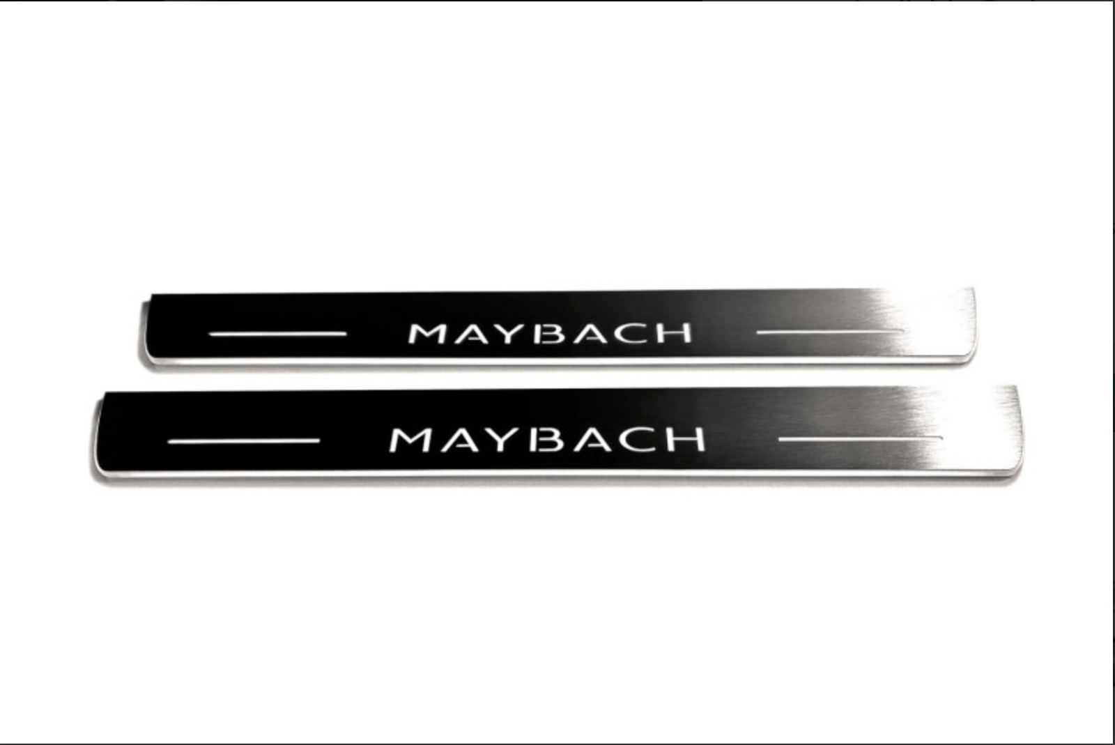 LED door sill plates for Mercedes GLS II X167 2019+ stainless steel with Maybach logo