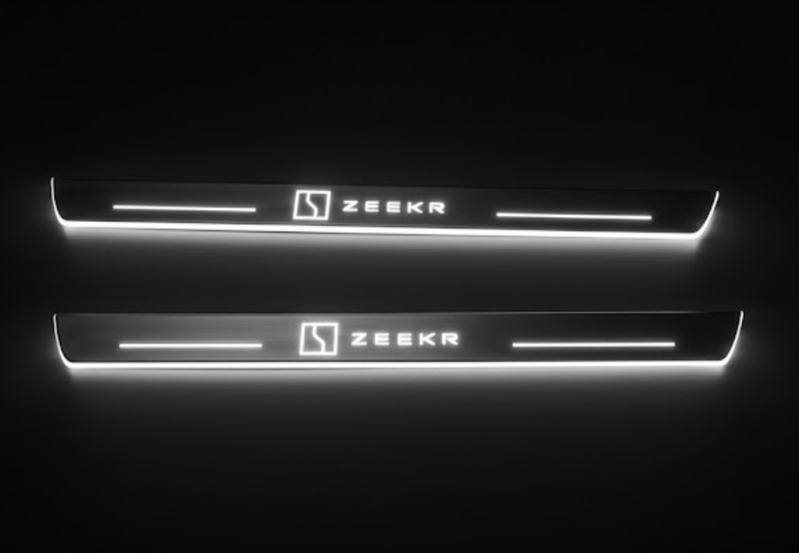 stainless steel door sill plates for Zeekr 001 2021+ with Zeekr logo