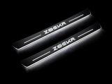 LED door sill plates Zeekr 001 2021+ in stainless steel with Zeekr logo
