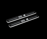 Zeekr 001 FR 2023+ door sill plates in stainless steel with 001 FR logo