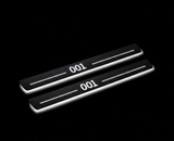 stainless steel LED door sill plates for Zeekr 001 2021+ with 001 logo