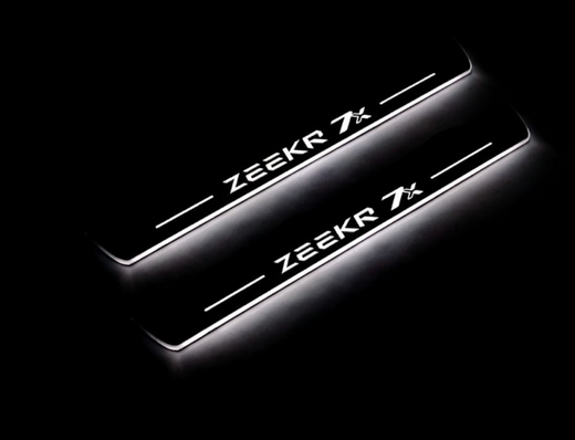 Zeekr 7X 2024–Present — Stainless Steel LED Door Sills — Zeekr 7X Logo