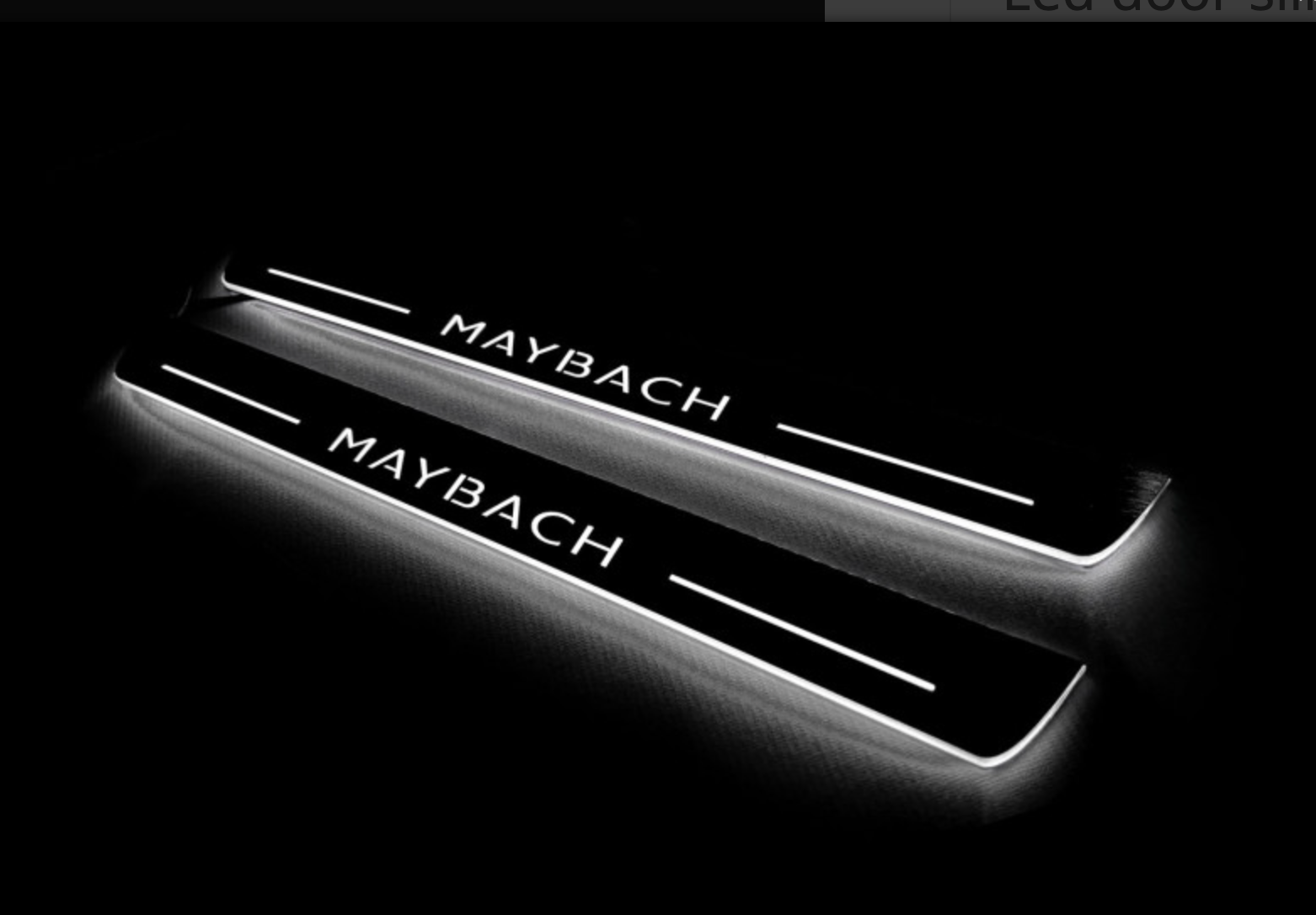 Illuminated LED Door Sills – Tread Plates Mercedes S-Class W222 2013-2020 With Maybach Logo LED Illuminated Mercedes Led Door Sills opdesign