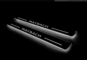 Illuminated LED Door Sills – Tread Plates Mercedes S-Class W222 2013-2020 With Maybach Logo LED Illuminated Mercedes Led Door Sills opdesign