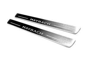 Illuminated LED Door Sills – Tread Plates Mercedes S-Class W222 2013-2020 With Maybach Logo LED Illuminated Mercedes Led Door Sills opdesign