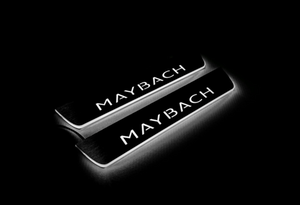 Illuminated LED Door Sills – Tread Plates Mercedes S-Class W222 2013-2020 With Maybach Logo LED Illuminated Mercedes Led Door Sills opdesign
