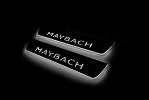 Illuminated LED Door Sills – Tread Plates Mercedes S-Class W222 2013-2020 With Maybach Logo LED Illuminated Mercedes Led Door Sills opdesign