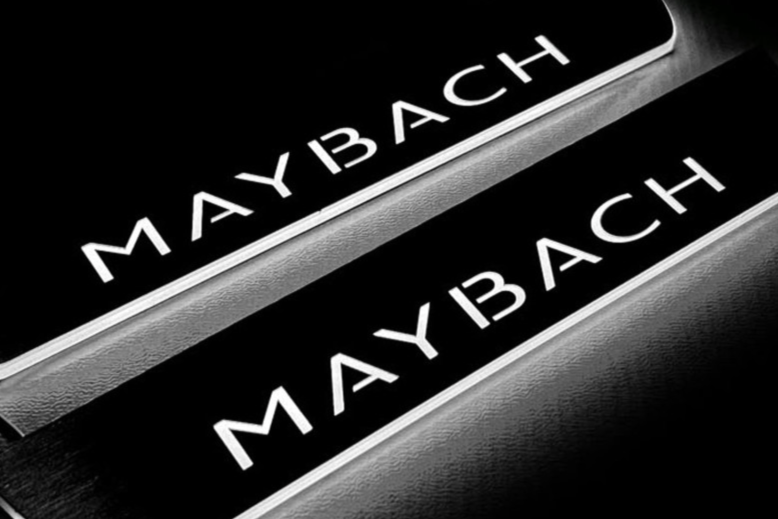Illuminated LED Door Sills – Tread Plates Mercedes S-Class W222 2013-2020 With Maybach Logo LED Illuminated Mercedes Led Door Sills opdesign