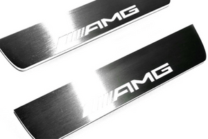 Mercedes G-Class W463a 2018-2024 Illuminated LED Door Sill Tread Plates With AMG Logo Door Sills Decoin