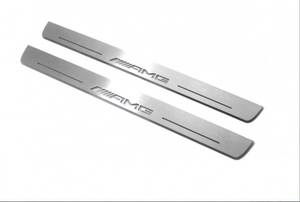 Mercedes G-Class W463a 2018-2024 Illuminated LED Door Sill Tread Plates With AMG Logo Door Sills Decoin