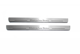 LED door sill plates Mercedes G-Class W465 2024+ stainless steel with Mercedes-Benz logo