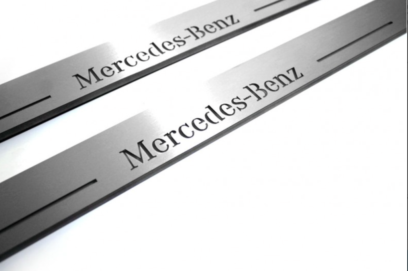 Mercedes G-Class W465 2024+ LED door sill plates with Mercedes-Benz logo