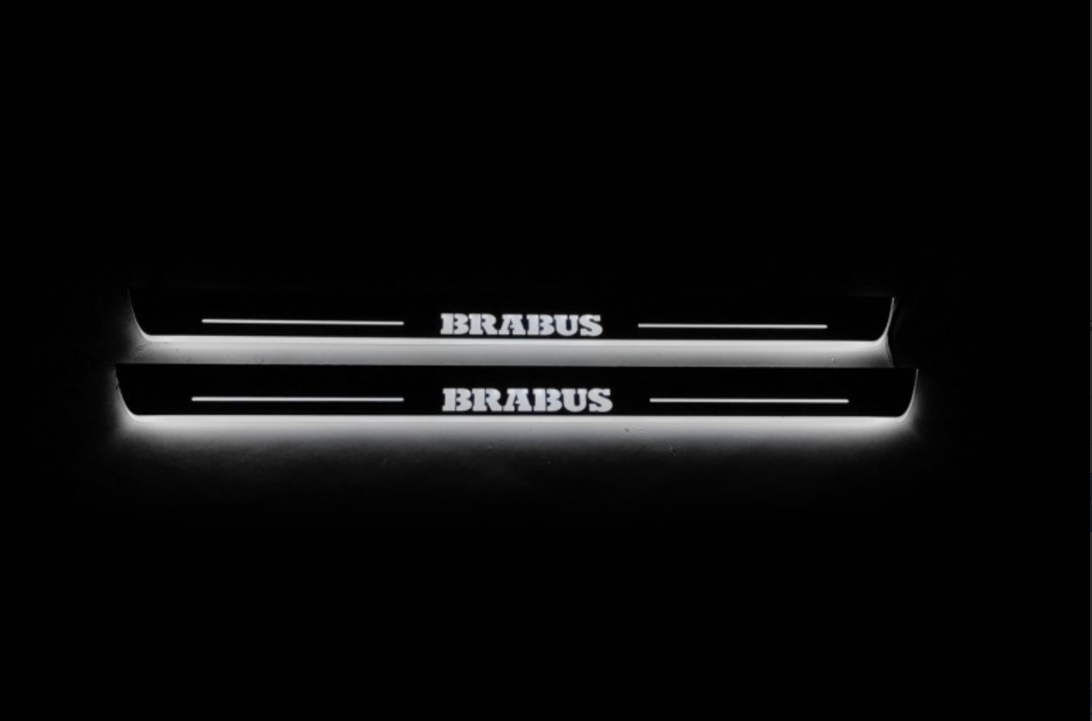 Mercedes G-Class W465 2024+ LED door sill plates stainless steel with Brabus logo