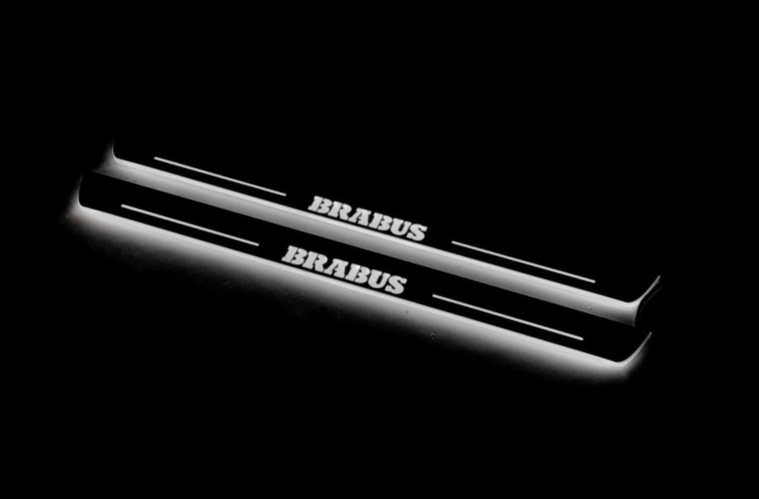 Mercedes G-Class W463a 2018-2024 Illuminated LED Door Sill Tread Plates With Brabus Logo Door Sills opdesign