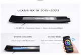 Lexus RX IV 2015+ stainless steel LED door sill plates with Lexus logo