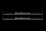 Maserati GranTurismo I 2007+ entry guards in stainless steel with GranTurismo logo