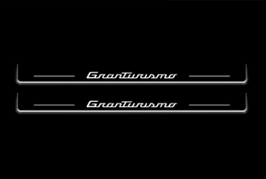 Maserati GranTurismo I 2007-2023 LED Door Sills Illuminated Scuff GranTurismo Logo Stainless Steel Entry Guards Door Sills De