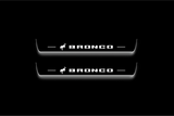 Ford Bronco 2021+ LED door sill plates stainless steel with Bronco logo