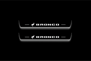 Ford Bronco 2021+ Door Sill Led Plate With Bronco logo Ford Led Door Sills opdesign