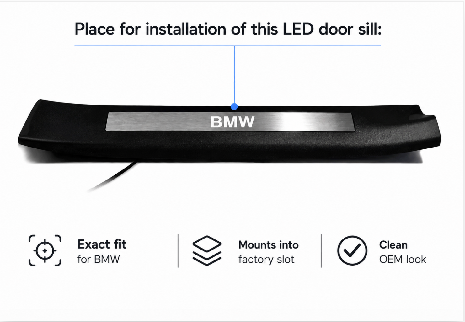 BMW X6 G06 2019+ LED Door Sills Illuminated Stainless Steel Entry Guards with OEM X6 Logo