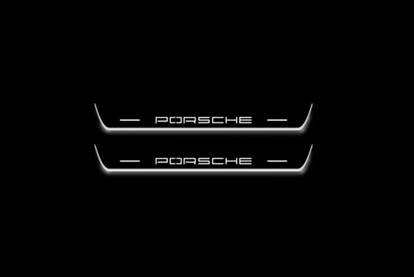 LED door sill plates for Porsche Cayenne III 2017+ with Porsche logo
