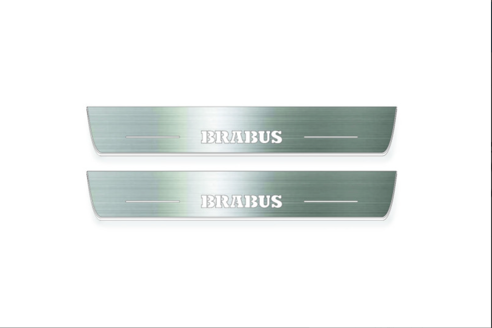 stainless steel LED door sill plates for Mercedes E W213 2016+ with Brabus logo