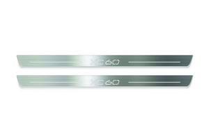 stainless steel door sill plates for Volvo XC60 II 2017+ with XC60 logo