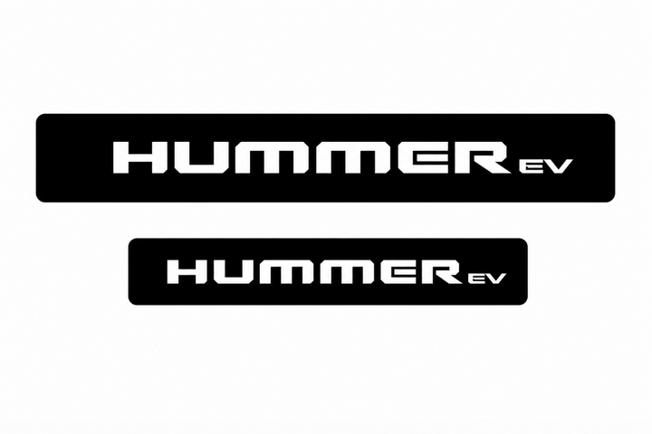 GMC Hummer EV SUV Matte PRO LED Door Sills – Hummer EV Logo